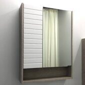 Зеркало-шкаф COMFORTY Клеон 60, белый матовый / дуб дымчатый  00-00002045CF