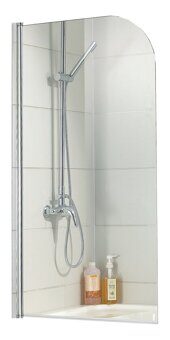 Шторка на ванну Azario Merrit 70*150 см, хром/прозрачное стекло NF6211