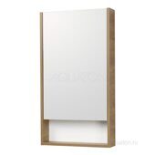 Зеркальный шкаф АКВАТОН Сканди 45 см, белый/дуб рустикальный 1A252002SDZ90